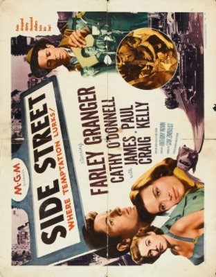 Side Street movie poster (1950) wood print