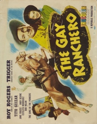 The Gay Ranchero movie poster (1948) metal framed poster