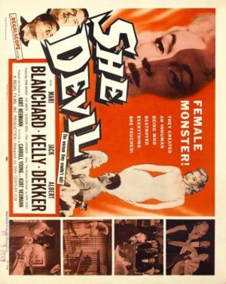 She Devil movie poster (1957) wood print
