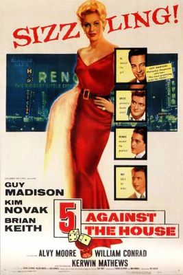 5 Against the House movie poster (1955) wood print