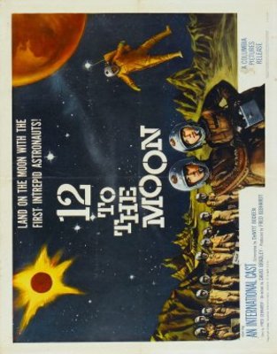 12 to the Moon movie poster (1960) wood print