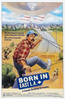 Born in East L.A. movie poster (1987) wood print