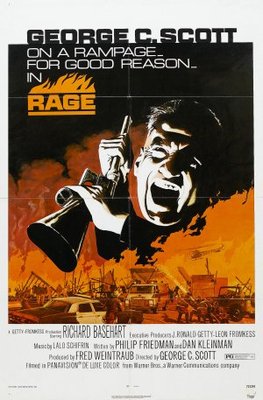 Rage movie poster (1972) wood print