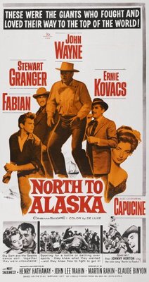 North to Alaska movie poster (1960) wood print