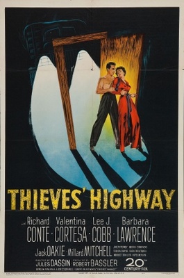 Thieves' Highway movie poster (1949) metal framed poster