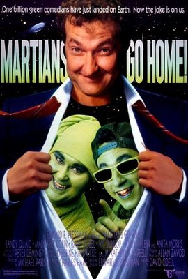 Martians Go Home movie poster (1990) metal framed poster