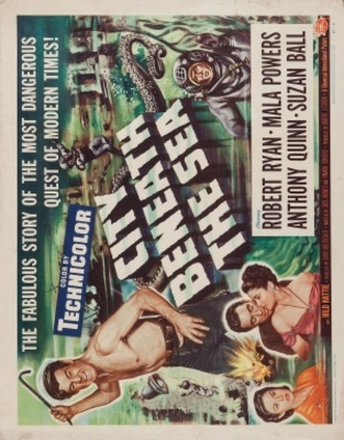 City Beneath the Sea movie poster (1953) wood print