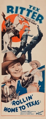 Rolling Home to Texas movie poster (1940) wood print