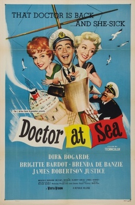 Doctor at Sea movie poster (1955) wood print