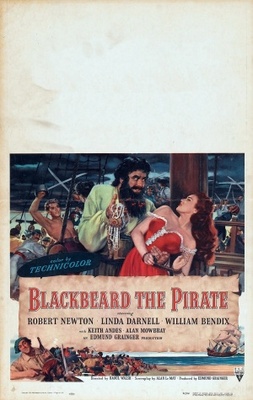 Blackbeard, the Pirate movie poster (1952) metal framed poster