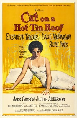 Cat on a Hot Tin Roof movie poster (1958) metal framed poster