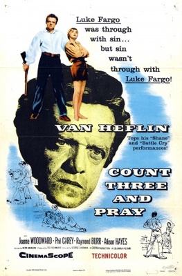 Count Three and Pray movie poster (1955) Stickers MOV_b9ccb802