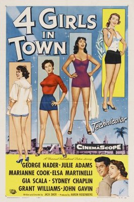 Four Girls in Town movie poster (1957) wooden framed poster
