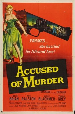 Accused of Murder movie poster (1956) metal framed poster