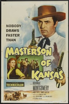 Masterson of Kansas movie poster (1954) metal framed poster