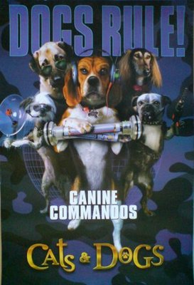Cats & Dogs movie poster (2001) poster with hanger