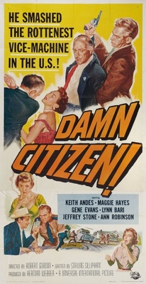 Damn Citizen movie poster (1958) metal framed poster