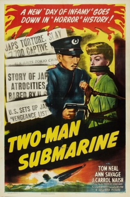 Two-Man Submarine movie poster (1944) metal framed poster