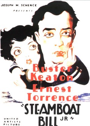 Steamboat Bill, Jr. movie poster (1928) wooden framed poster