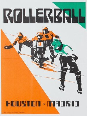 Rollerball movie poster (1975) wood print