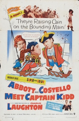 Abbott and Costello Meet Captain Kidd movie poster (1952) metal framed poster