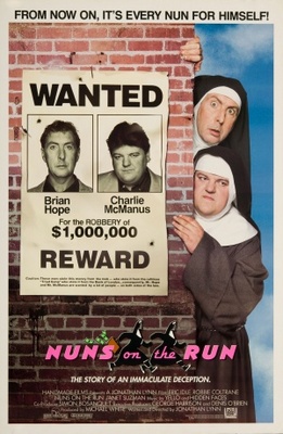 Nuns on the Run movie poster (1990) wood print
