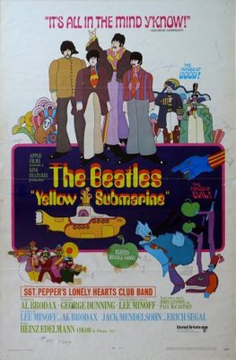 Yellow Submarine movie poster (1968) wooden framed poster