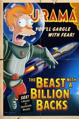 Futurama: The Beast with a Billion Backs movie poster (2008) metal framed poster