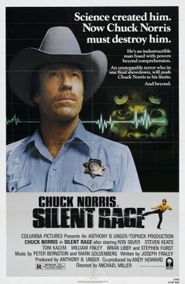 Silent Rage movie poster (1982) metal framed poster