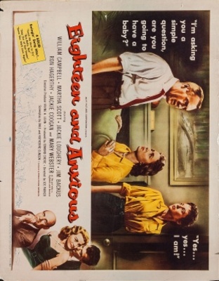Eighteen and Anxious movie poster (1957) Stickers MOV_bd802114