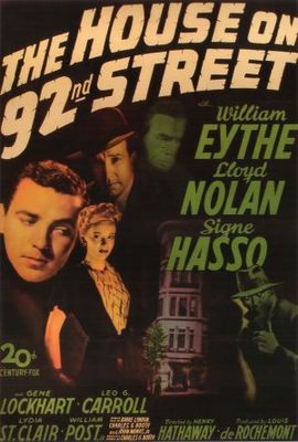 The House on 92nd Street movie poster (1945) wooden framed poster