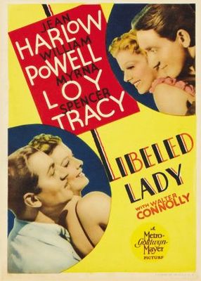 Libeled Lady movie poster (1936) wood print