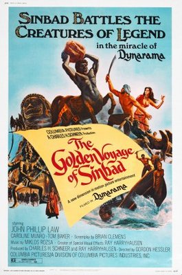 The Golden Voyage of Sinbad movie poster (1974) metal framed poster