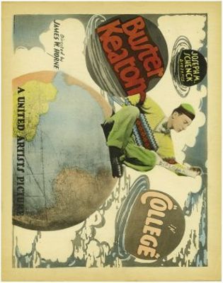 College movie poster (1927) wood print