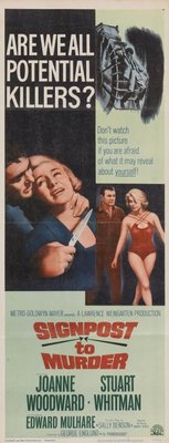 Signpost to Murder movie poster (1964) poster with hanger