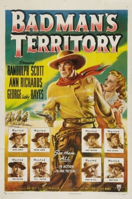 Badman's Territory movie poster (1946) wooden framed poster