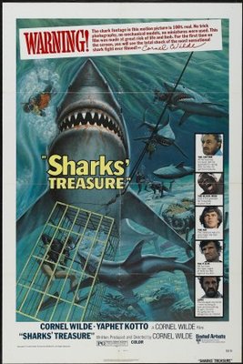 Sharks' Treasure movie poster (1975) wooden framed poster