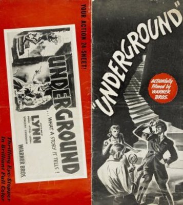 Underground movie poster (1941) wood print