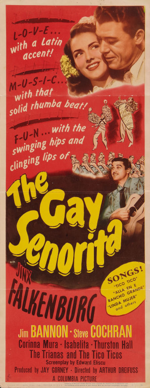 The Gay Senorita movie poster (1945) wood print