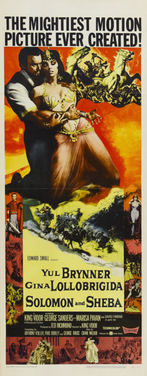Solomon and Sheba movie poster (1959) poster with hanger