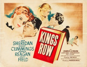 Kings Row movie poster (1942) wood print