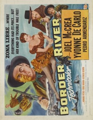 Border River movie poster (1954) poster with hanger
