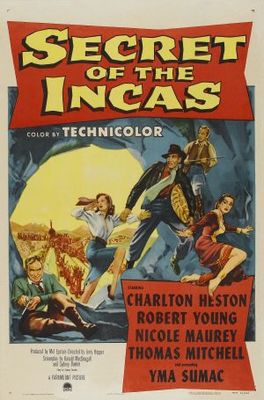 Secret of the Incas movie poster (1954) wooden framed poster