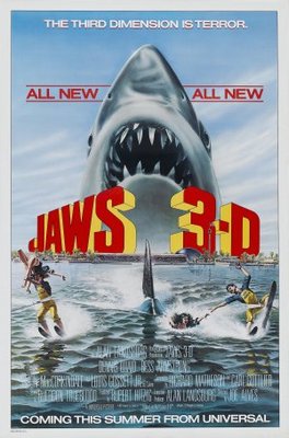 Jaws 3D movie poster (1983) tote bag