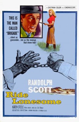 Ride Lonesome movie poster (1959) metal framed poster