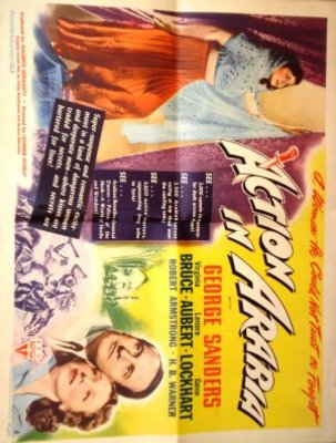 Action in Arabia movie poster (1944) pillow