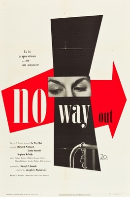 No Way Out movie poster (1950) metal framed poster