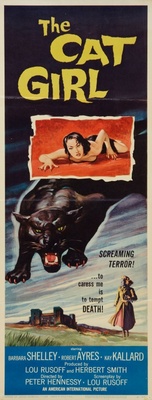 Cat Girl movie poster (1957) metal framed poster