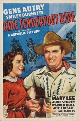 Ride Tenderfoot Ride movie poster (1940) wood print