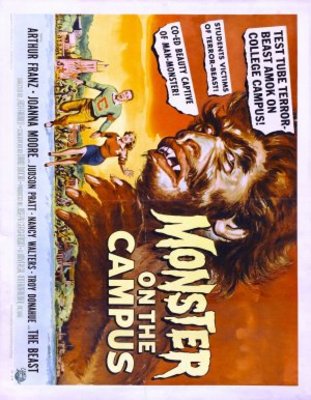 Monster on the Campus movie poster (1958) canvas poster
